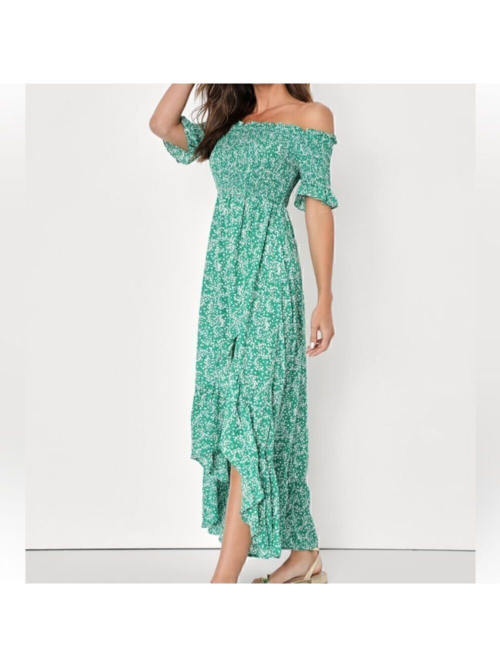 LULU’S Off The Shoulder Midi Dress